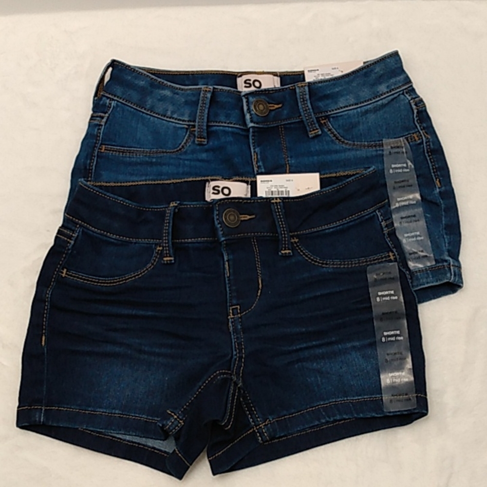 SO brand size 8 girls shortie shorts NWT mid rise